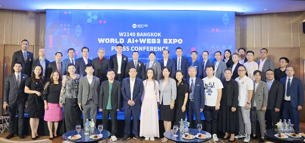 ไทยเตรียมจัดประกาศจัดงาน “W2140 BANGKOK WORLD AI+WEB3 EXPO” มุ่งหวังที่จะเป็นงานมหกรรม Web3 ที่ใหญ่ที่สุดในโลก ณ กรุงเทพมหานคร ประเทศไทย ระหว่างวันที่ 12-14 พฤศจิกายน 2567